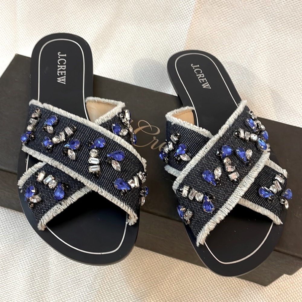 Brand new J. Crew Cyprus Jeweled Sandals Size US 7